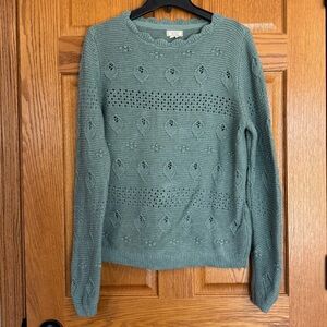 Fat Face Women’s 100% Cotton Sweater US 8 Sage Green